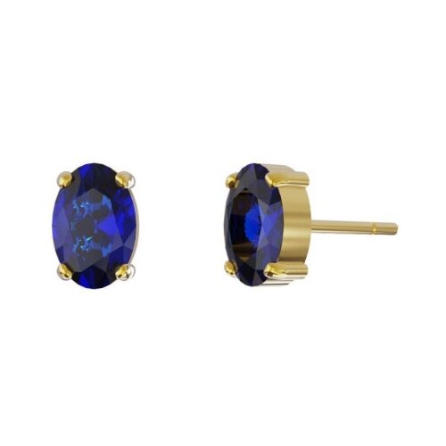 Victoria Cruz gemma sapphire gold mindjuše sa swarovski kristalom ( a4515-08dt ) Cene