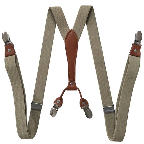 INF Elastične naramnice s 4 sponkami Khaki, (21277796) Cene