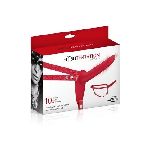  Silikonski vibro strap punjiv | Strap Vibro Red Cene
