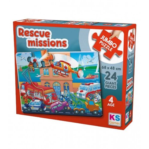 KS Games Igračka puzzle jumbo Misija spašavanja JP31009 68x48cm 24 dijela Cijene