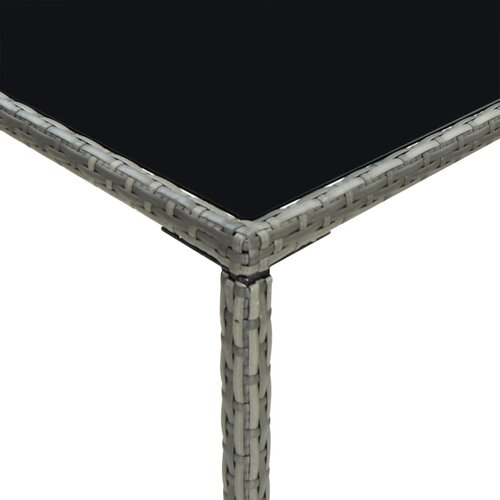  Vrtni barski stol sivi 70 x 70 x 110 cm od poliratana i stakla Slike