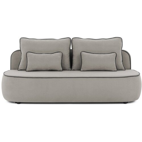 Ropez Crna/siva bar&amp;scaron;unasti sklopiva/s prostorom za odlaganje sofa 210 cm Saga &amp;ndash; Slike