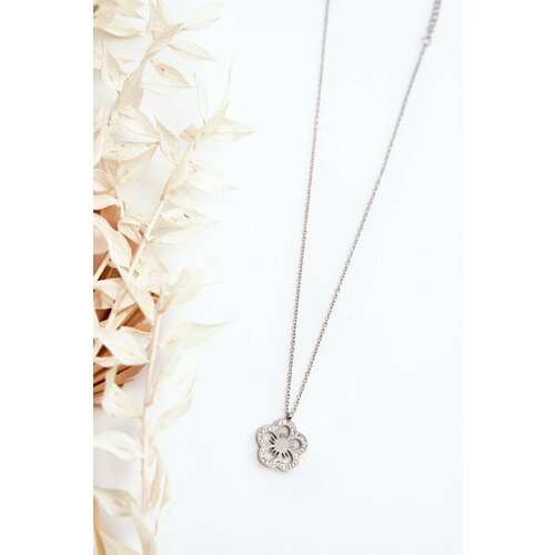 Kesi Women's silver chain with flower Cene