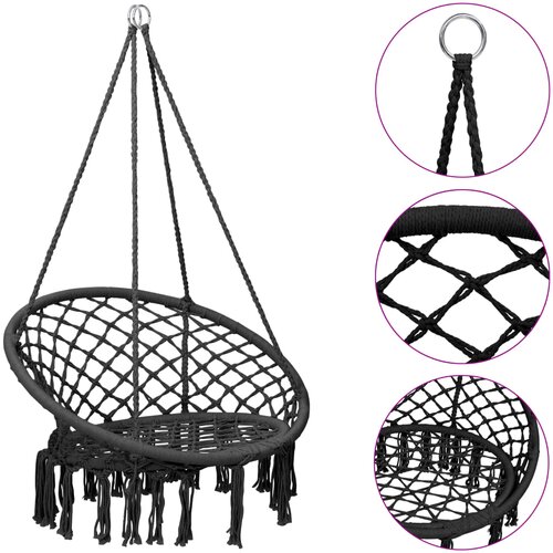 vidaXL Viseči gugalni stol 80 cm antraciten Cene