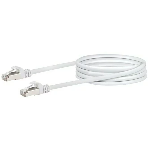 SCHWAIGER Mrežni kabel (CAT6, Duljina: 5 m, Bijele boje, RJ45 utikač, Do 1 GBit/s)