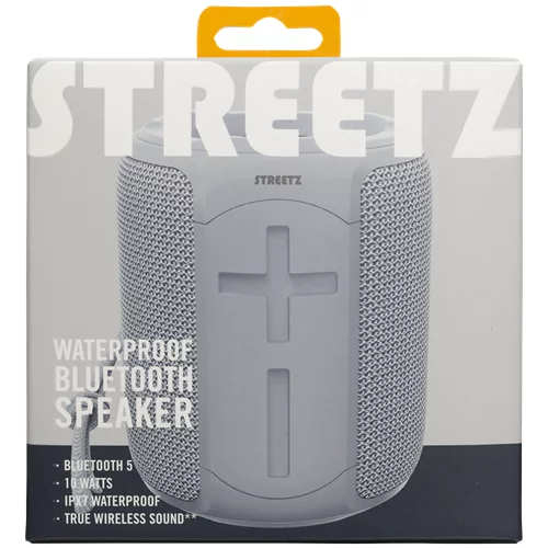Streetz Bluetooth zvučnik, CM766, IPX7, mikrofon, sivi