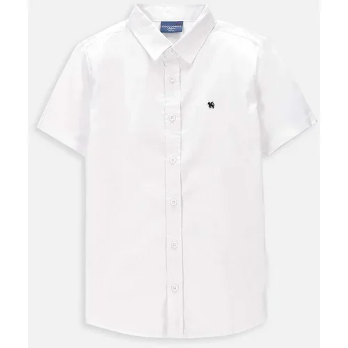 Coccodrillo Otroška bombažna srajca bela barva
