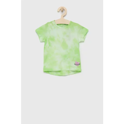 United Colors Of Benetton Dječja pamučna majica kratkih rukava boja: zelena