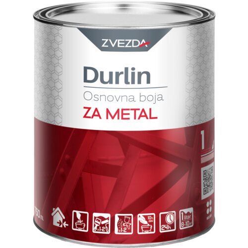 Zvezda durlin osnovna boja za metal-siva 5 l Cene