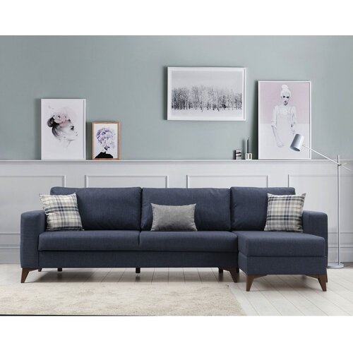 Atelier Del Sofa Kutna garnitura, Kristal 3+Corner - Anthracite Slike