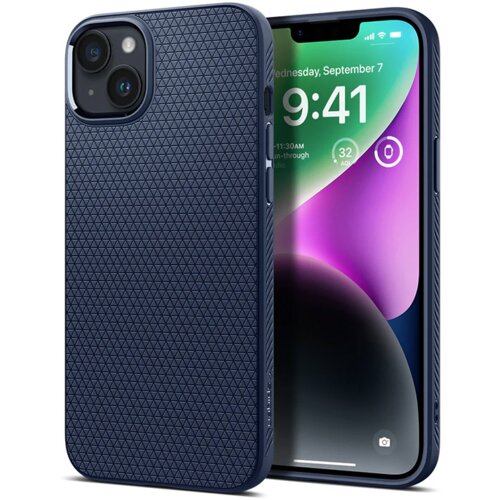 Spigen LIQUID AIR MASKA ZA IPHONE 14 NAVY PLAVA Slike