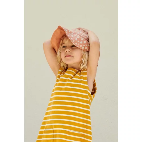 Liewood Dvostranski otroški klobuk Amelia Reversible Sun Hat roza barva