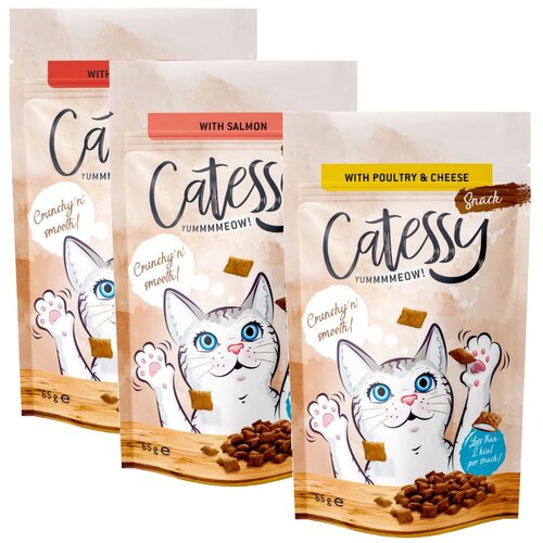 Catessy Me&amp;scaron;ano poskusno pakiranje hrustljavi prigrizki 3 x 65 g - S 3 različnimi sortami Slike
