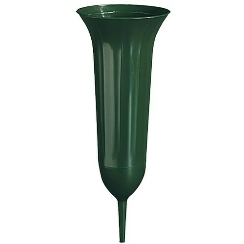 GELI Nadgrobna vaza (Vanjski promjer: 11,5 cm, Visina: 31 cm, Tamnozelene boje)