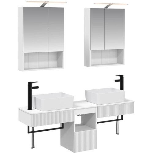  Set ormarića za kupaonicu 5 pcs Bijela 50 x 14,5 x 70 cm Slike