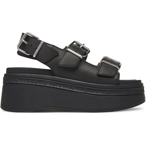 Tommy Jeans Sandali Tjw Wedge Sandal EN0EN02774 Črna Slike