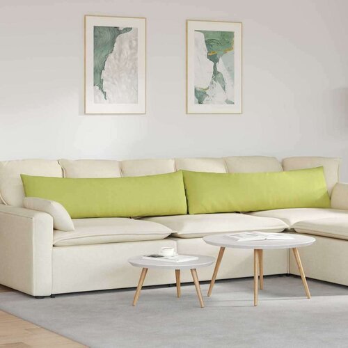 vidaXL Blazine za kavč 2 pcs Svetlo zelena 145 x 40 cm blago Cene