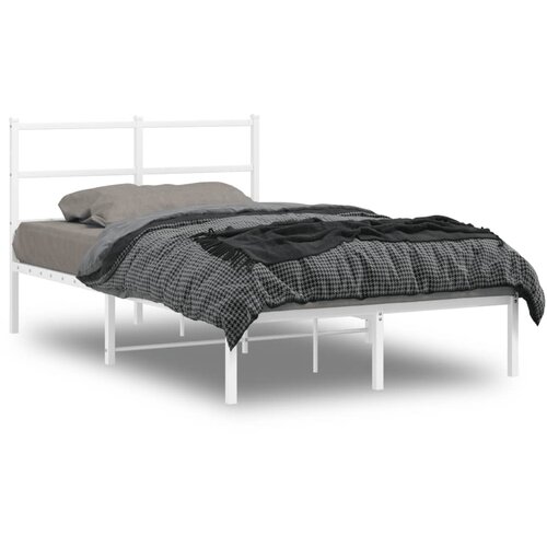vidaXL Metalni okvir za krevet s uzglavljem bijeli 120x200 cm Cijene