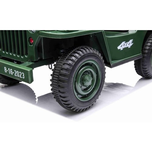 Lean Toys Otro&amp;scaron;ki električni avto USA ARMY 4X4 Enosed 12V Zelena Slike