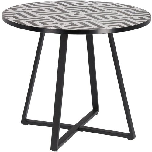 Kave Home vrtna jedilna miza s keramičnim vrhom Tella, ⌀ 90 cm Slike