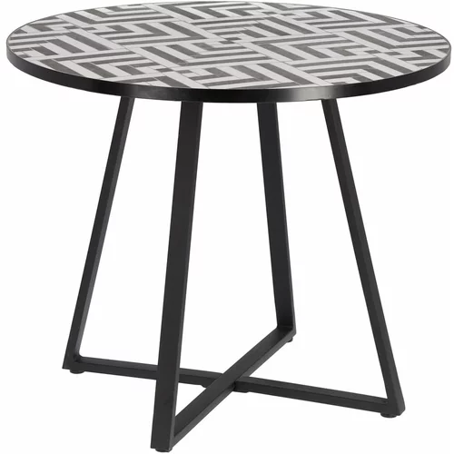 Kave Home vrtni blagovaonski stol s keramičkom pločom za kuhanje Tella, ⌀ 90 cm