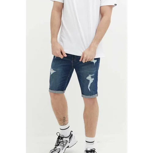 Hollister Co. Jeans kratke hlače moški, mornarsko modra barva
