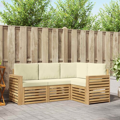  Setovi sofa 4 pcs Bijela i krem 191 x 132,5 x 73 cm Poliester Cene