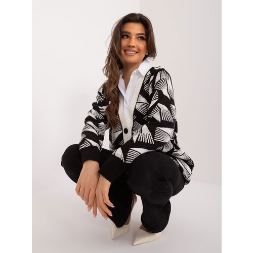 BADU Cardigan-BA-SW-12035.09-black-white Slike
