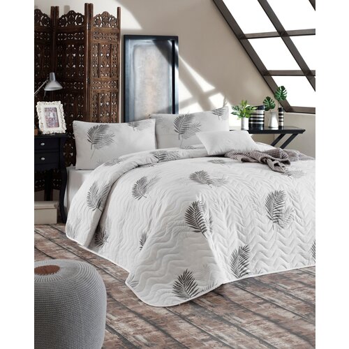 Palma - grey greywhite single bedspread set Slike