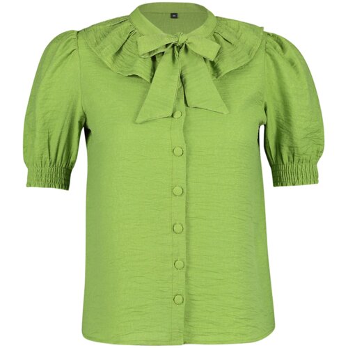 Trendyol Green Collar Detailed Woven Shirt Cene