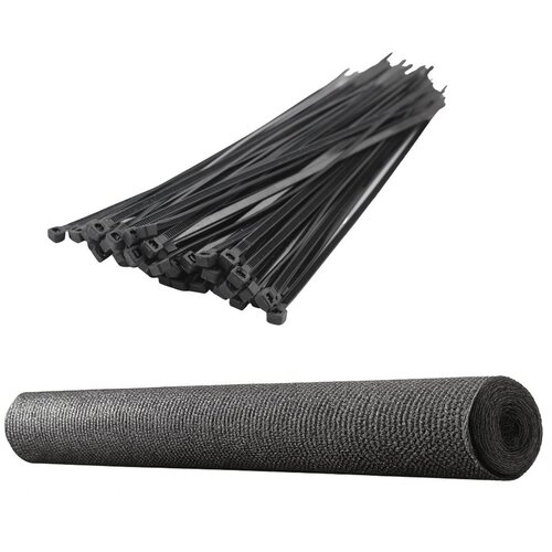  Mreža za sjenu za ogradu, maskiranje ograde, siva, 1,5 m, 25 m, 140 g/m&amp;sup2; Slike