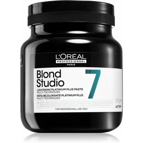 L´Oréal Paris Blond Studio Platinium Plus posvetlitvena krema za naravne ali barvane lase 500 g