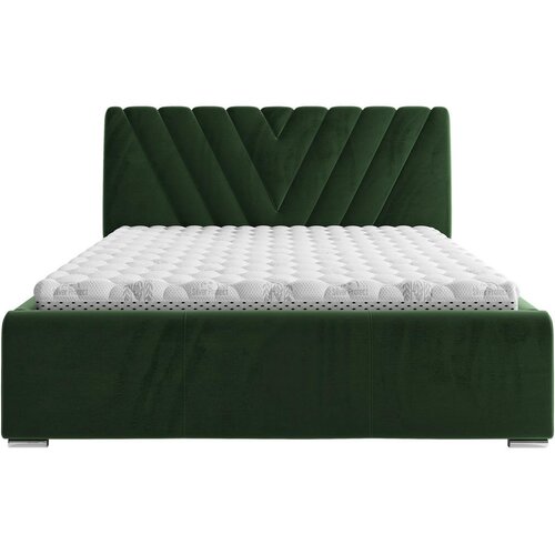 Boxxx OBLAZINJENA POSTELJA 160 cm x 200 cm , tekstil temno zelena Slike