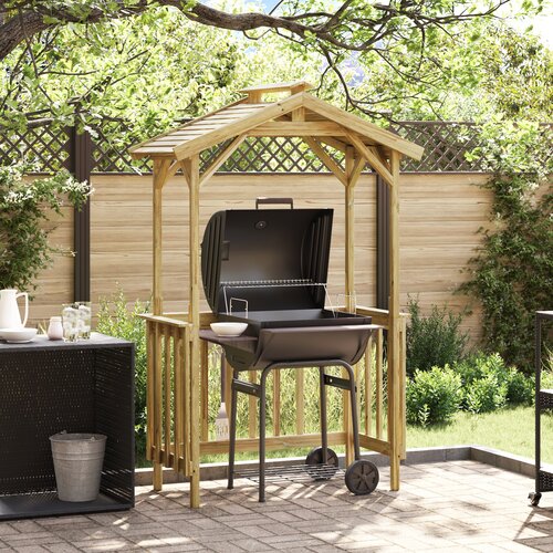 vidaXL Roštilj skladište 133.5x63x200 cm Impregnirano drvo bor Cijene