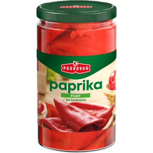 Podravka crvena paprika filet staklenka 660 g