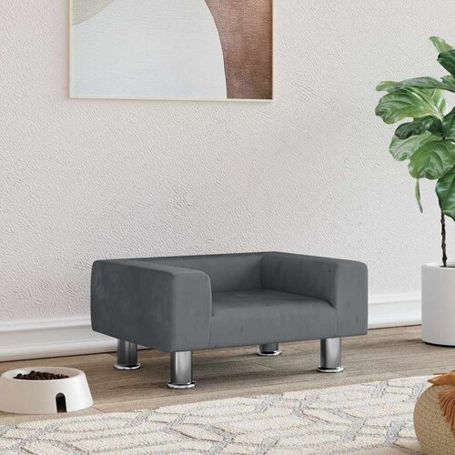  Krevet za pse tamnosivi 50x40x26,5 cm baršunasti Cene
