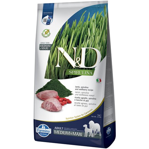 N&d Dog Spirulina Adult Medium/Maxi janjetina - 2 x 7 kg Cijene