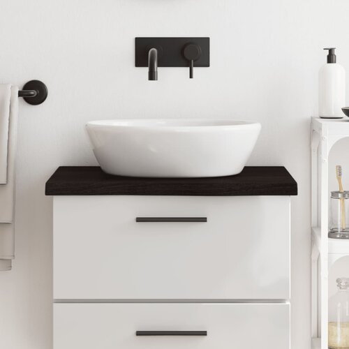 vidaXL Kupaonska radna ploča tamnosmeđa 60x50x(2-4) cm tretirano drvo Cene