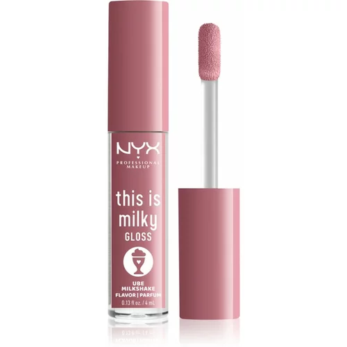 NYX Professional Makeup This is Milky Gloss Milkshakes hidratantno sjajilo za usne s mirisom nijansa 11 Ube Milkshake 4 ml