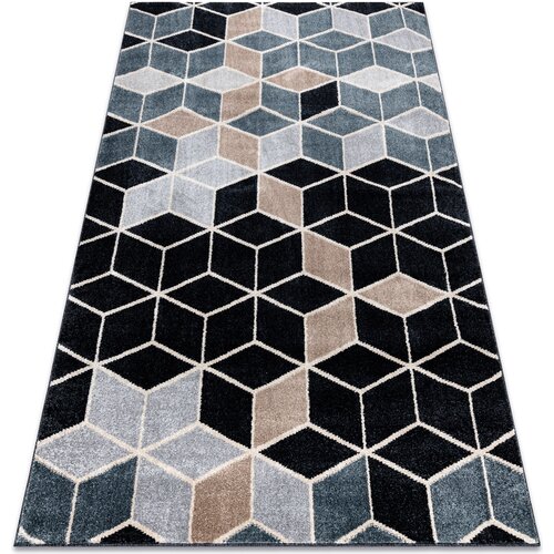 RugsX Preproge Preproga POLI 9139A Cube kocka 3D črna 120x170 cm Črna Cene