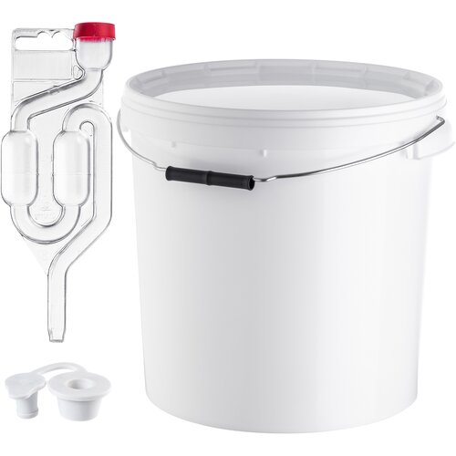 KADAX Fermentacijska posoda 20L vedro za vino, liker, pivo, jabolčnik + plutasta tuba, (5000355453) Cene