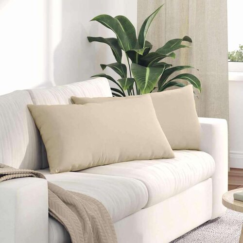 vidaXL Blazine za kavč 2 pcs krema 80 x 40 cm blago Cene