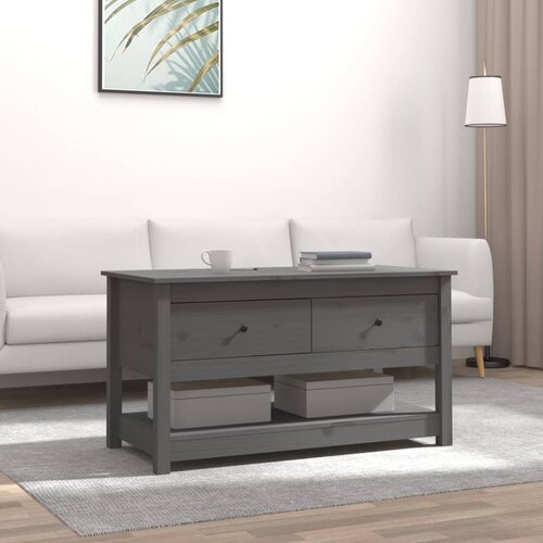 vidaXL Stolić za kavu sivi 102x49x55 cm od masivne borovine Cijene