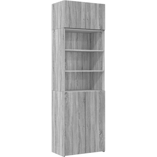VidaXL Omara za shranjevanje siva sonoma 70x42,5x225 cm inž. les Slike