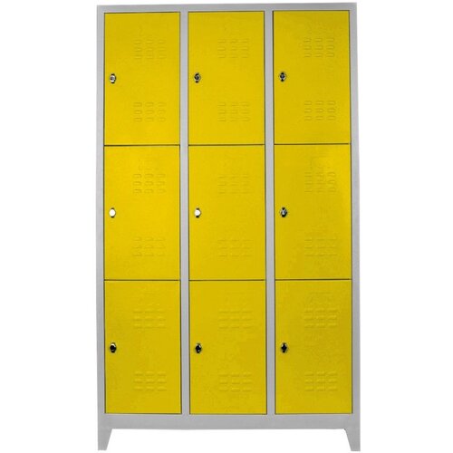 Hanah home Js1024Sa GreyYellow Locker Storage Cabinet Cene