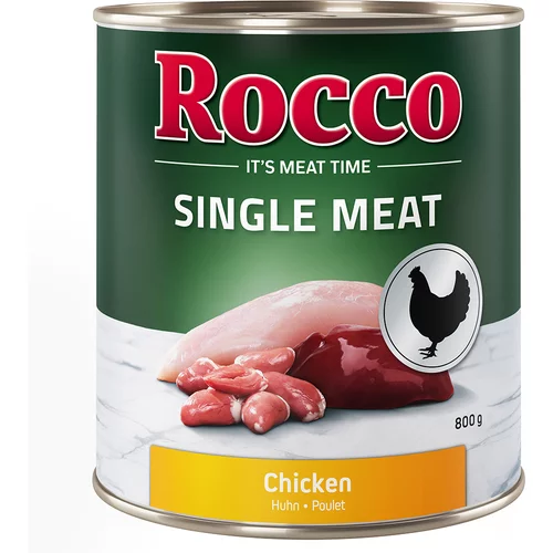 Rocco Ekonomično pakiranje Single Meat 12 x 800 g Piletina
