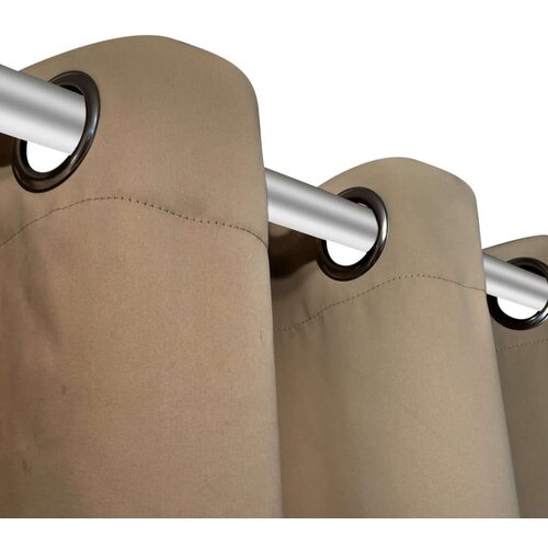  2 zavjese s metalnim ringovima 135 x 245 bež Slike