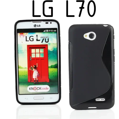  Gumijasti / gel etui S-Line za LG L70 - črni
