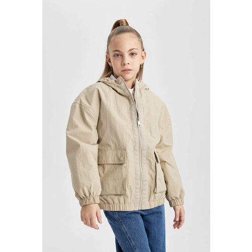 Defacto Girl Hooded Waterproof Raincoat Cene
