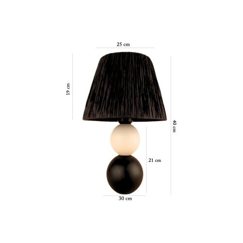Opviq Stona lampa YL618, O25.19 cm, IP20, Krem-crna Slike